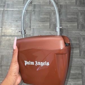 Palm angels padlock bag brown